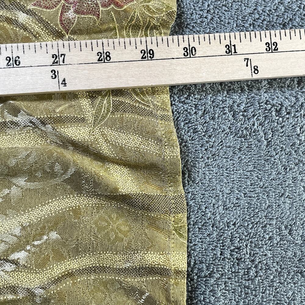 Vintage Citron Skirt Set Womens Medium Green Floral Midi Casual Office Work - Picture 11 of 12